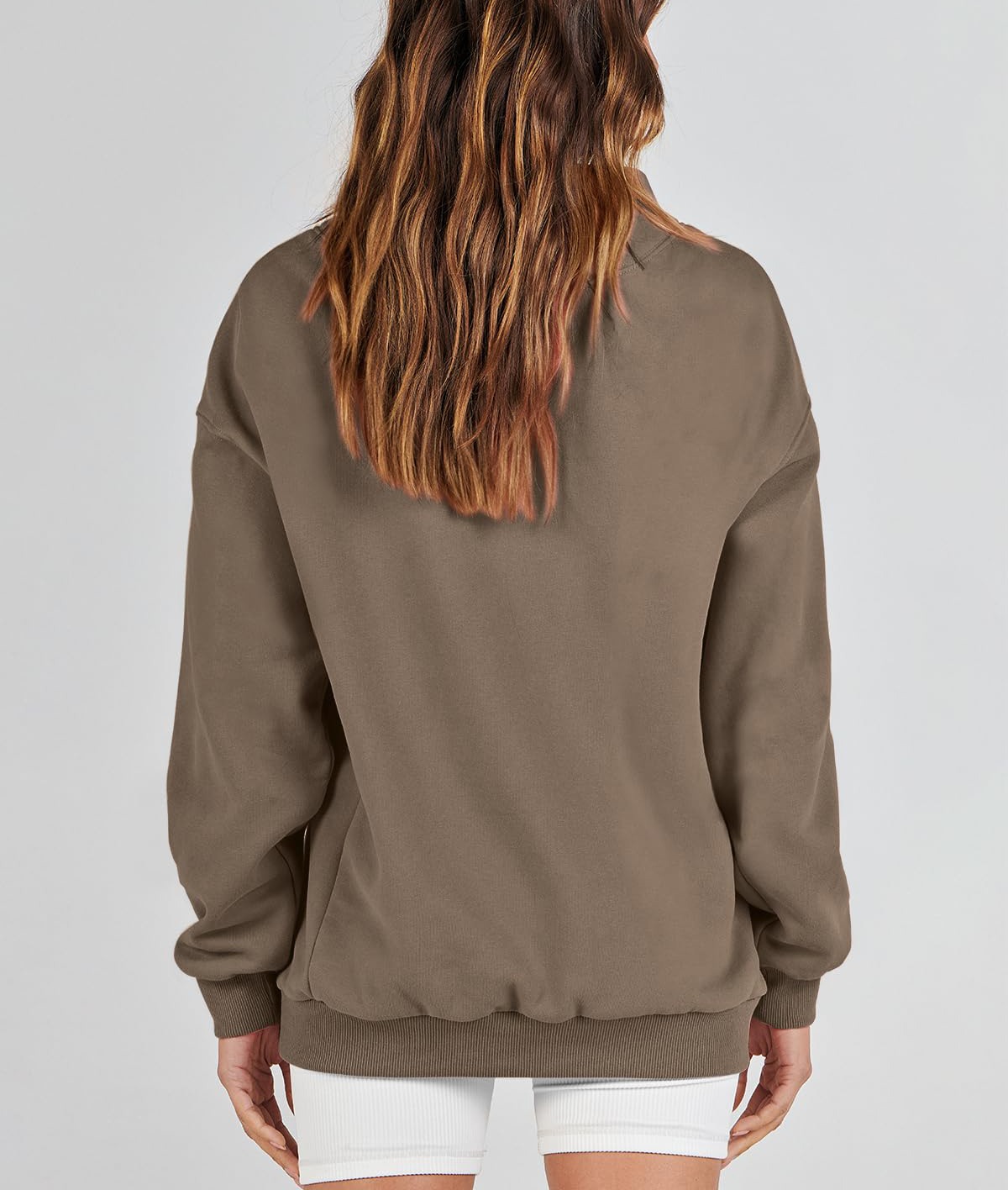 Autumn Women's Slit Mock Neck Oversized Sweatshirt (Buy 2 Free Shipping)