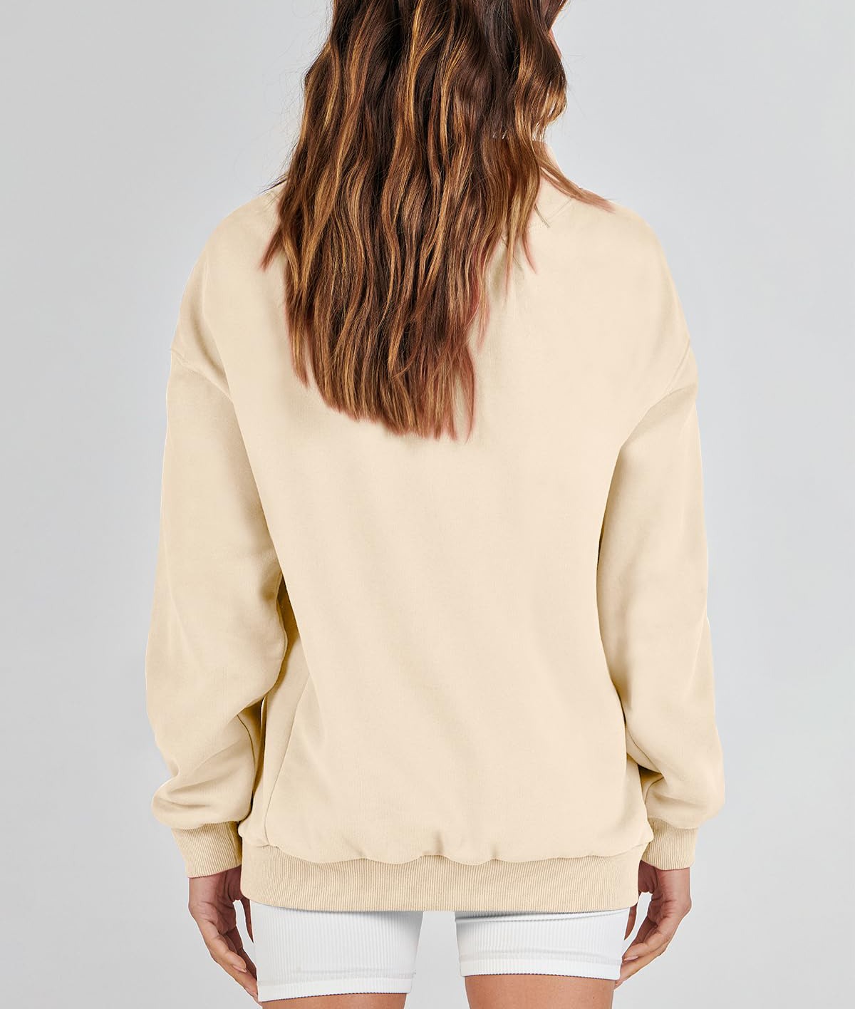 Autumn Women's Slit Mock Neck Oversized Sweatshirt (Buy 2 Free Shipping)