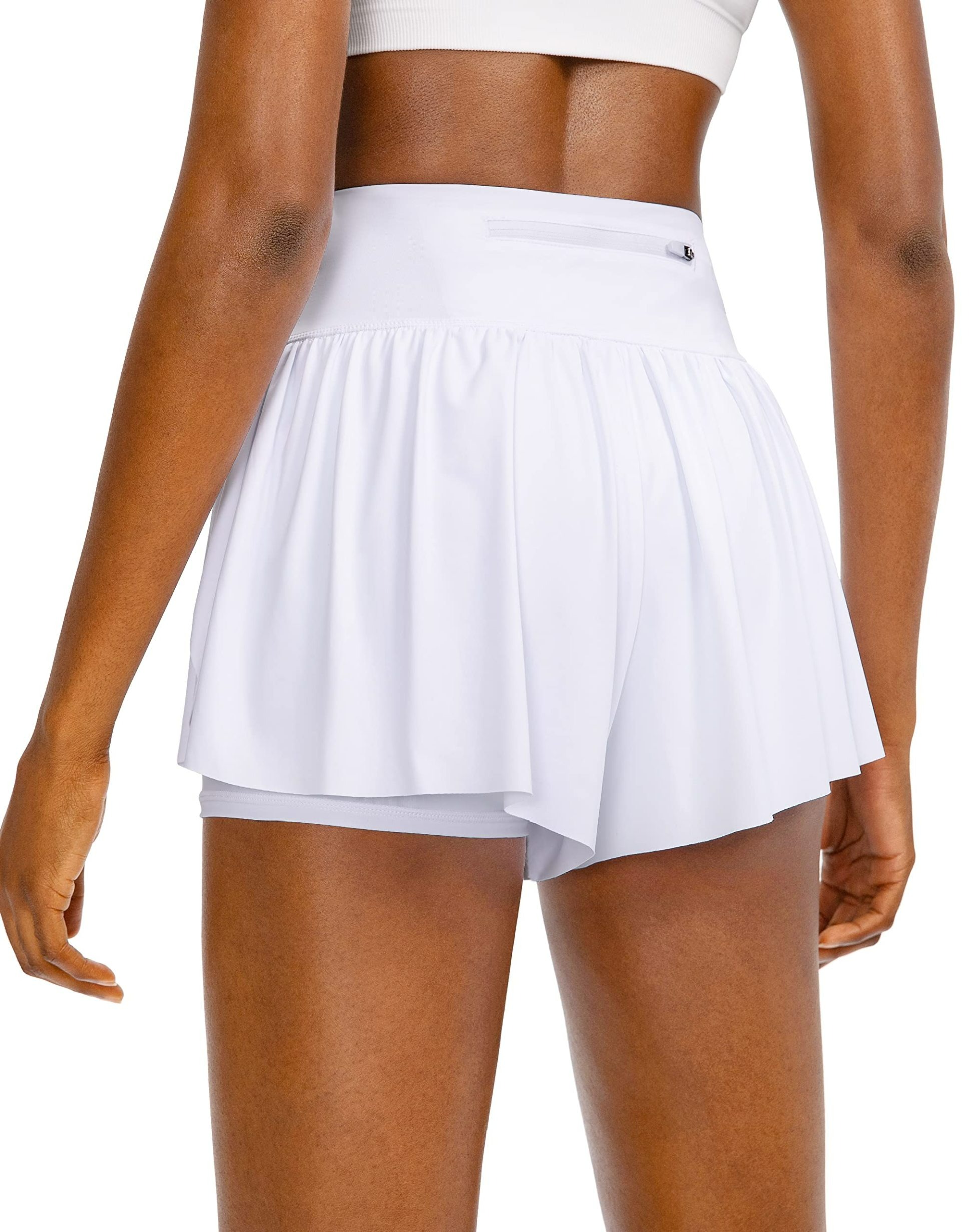2 in 1 High Waisted Flowy Running Skirt Shorts for Women