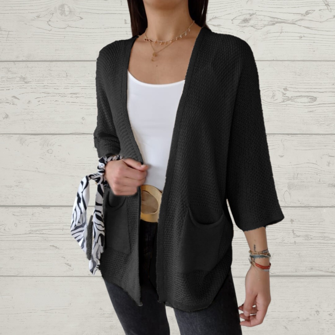 ✨Hot Sale✨Thread 3/4 Sleeve with Pockets Cardigan
