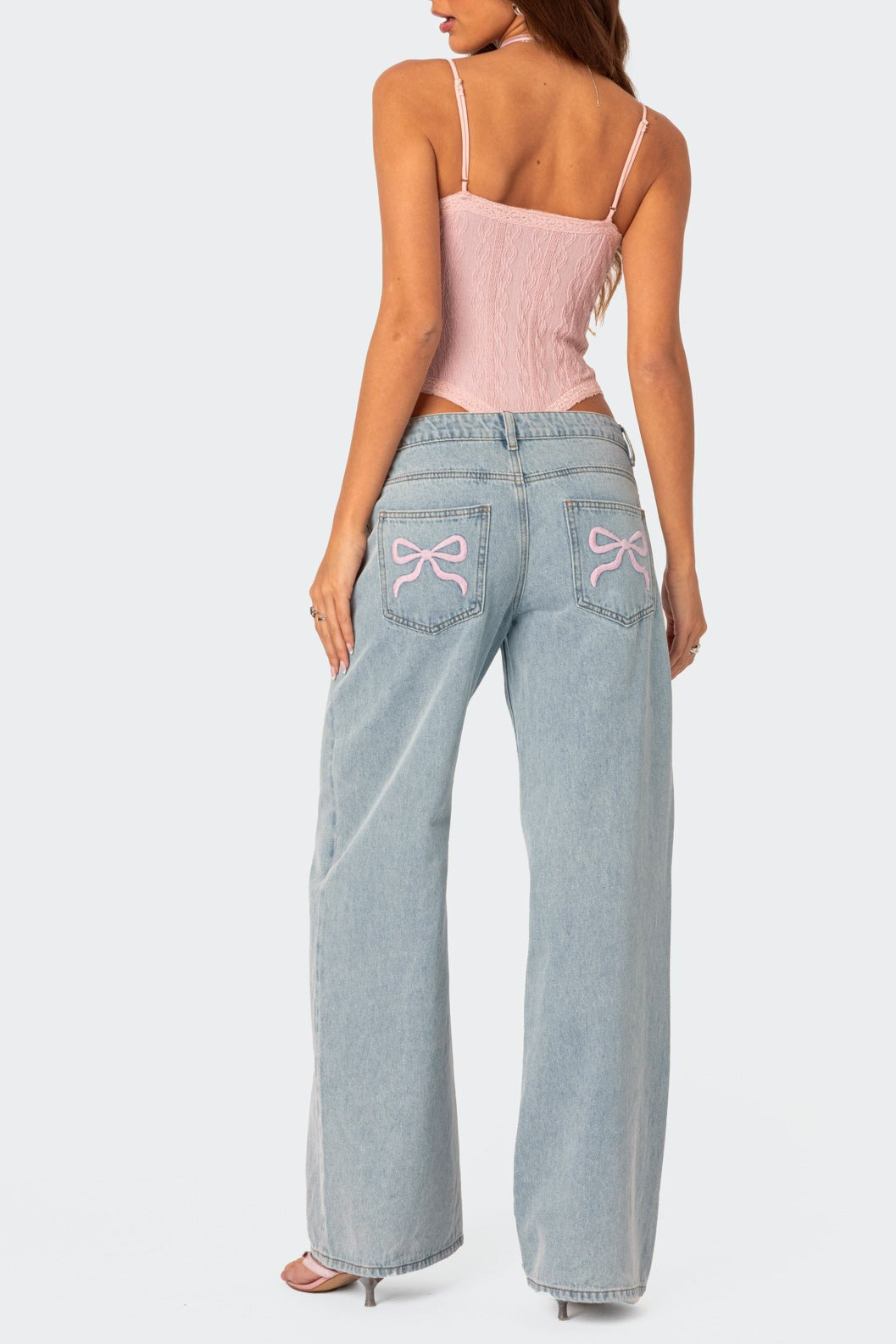 🔥HOT SALE🔥Bow Pocket Relaxed Jeans(BUY 2 FREE SHIPPING)