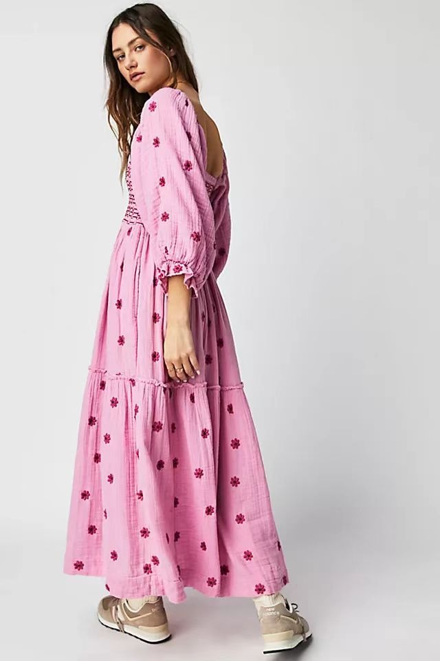 🔥HOT SALE🔥Beach Style Ruffle Swing A-Line Maxi Bohemian Floral Dress(BUY 2 FREE SHIPPING)