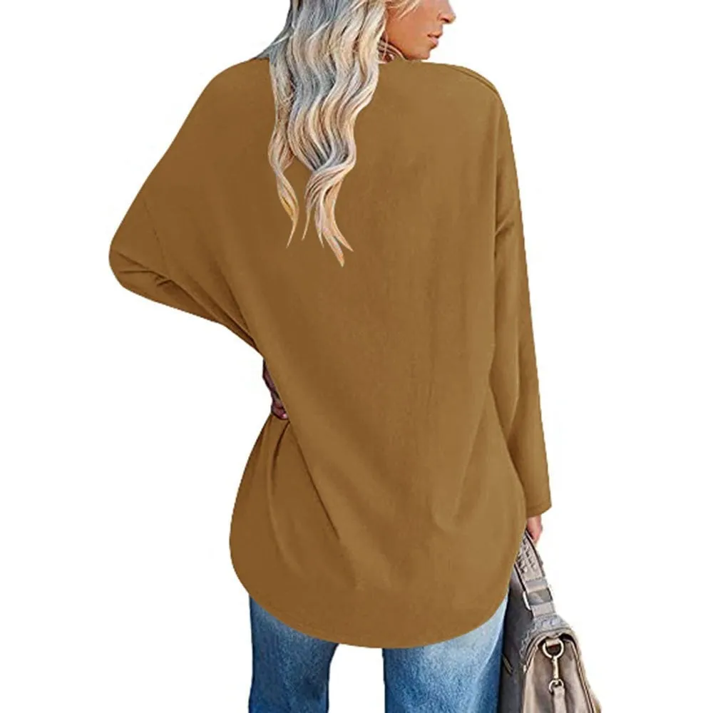 🔥🔥🔥🔥Women's Loose Long Sleeve Fashion V-neck Top