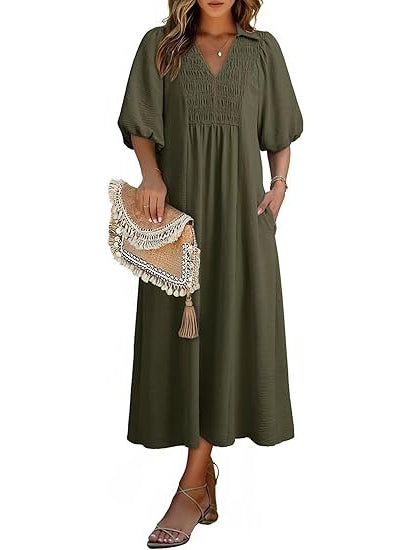 Women's Summer Flowy A-Line Maxi Dress