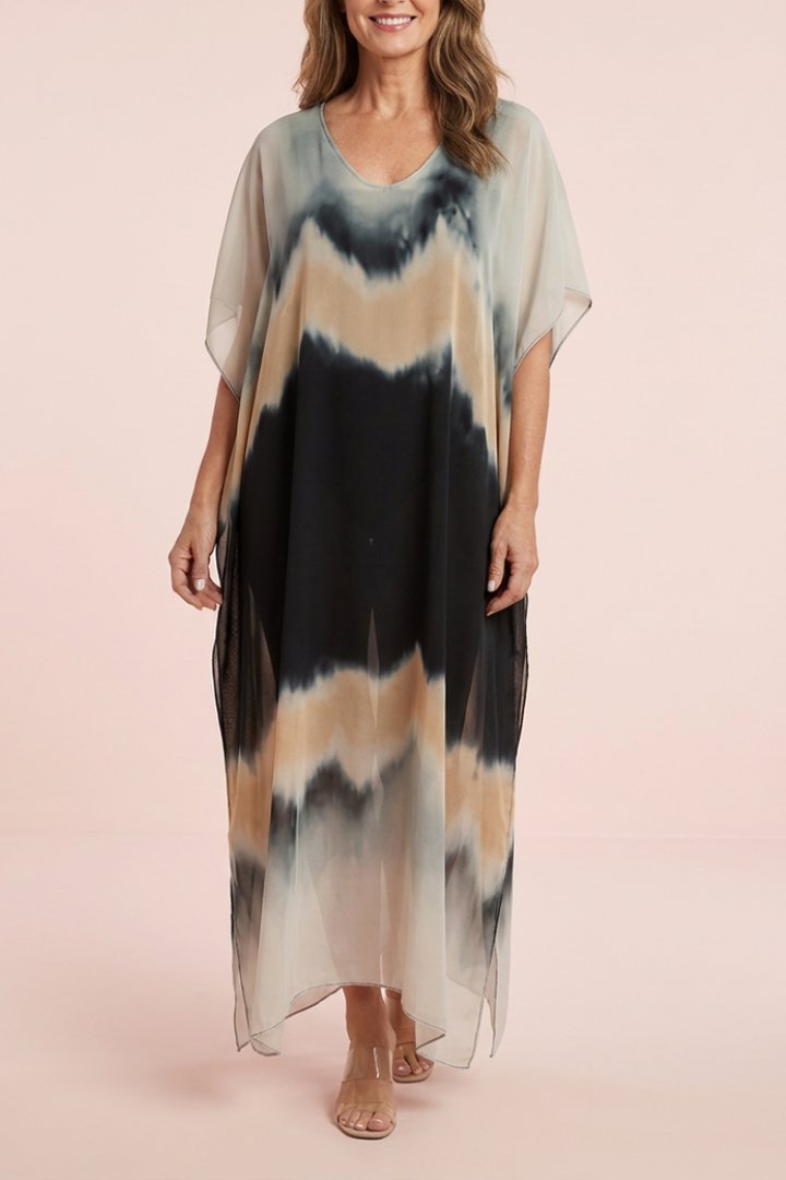 Women's Long Chiffon Maxi Dip Dye Dress (Buy 2 Free Shipping)