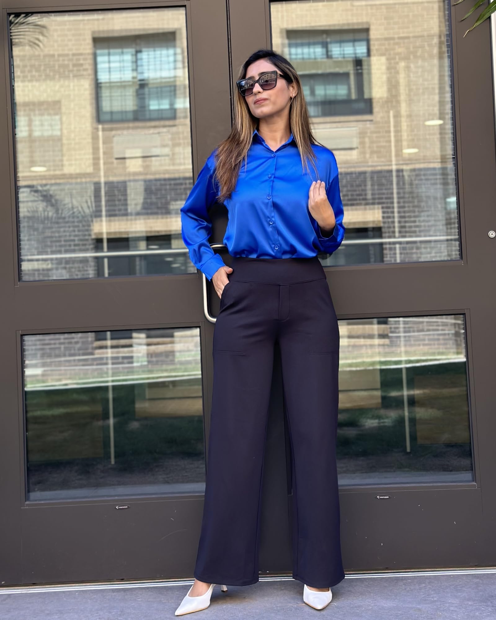 Women's High Waist Stretch Casual Yoga Wide Leg Pants(Buy 2 Free Shipping)