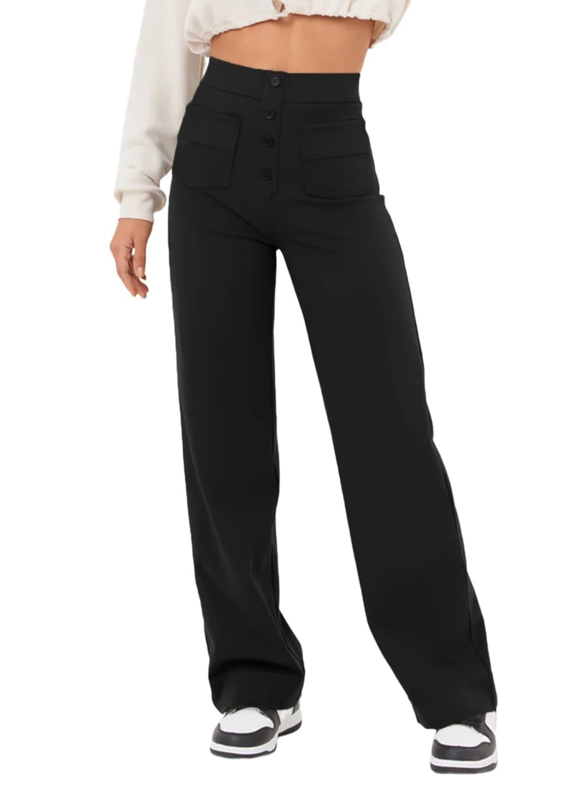 🔥HOT SALE🔥Women's casual high waist stretch straight pants(BUY 2 FREE SHIPPING)