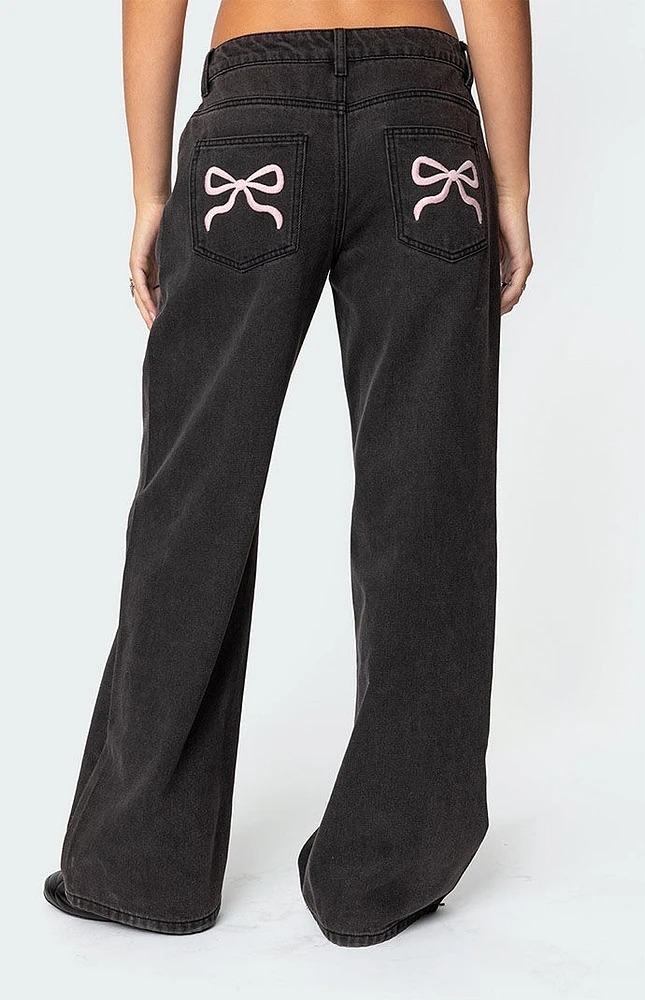 🔥HOT SALE🔥Bow Pocket Relaxed Jeans(BUY 2 FREE SHIPPING)