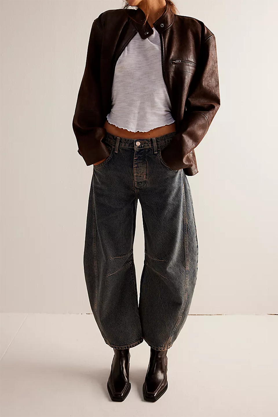 Mid low waist wide leg wide leg