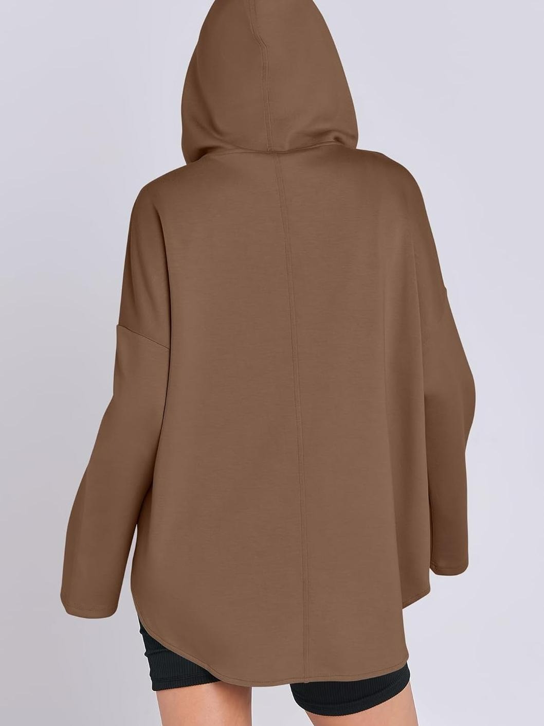2024 Women's Oversized Quarter Zip Tunic Hoodie (Buy 2 Free Shipping)