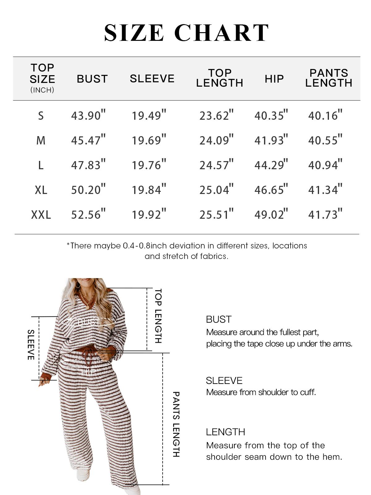 Imily Bela Women's Comfortable Striped Two-Piece Loungewear Set โ Loose V-Neck Pullover and Drawstring Wide-Leg Pants; Stylish Autumn Outfit