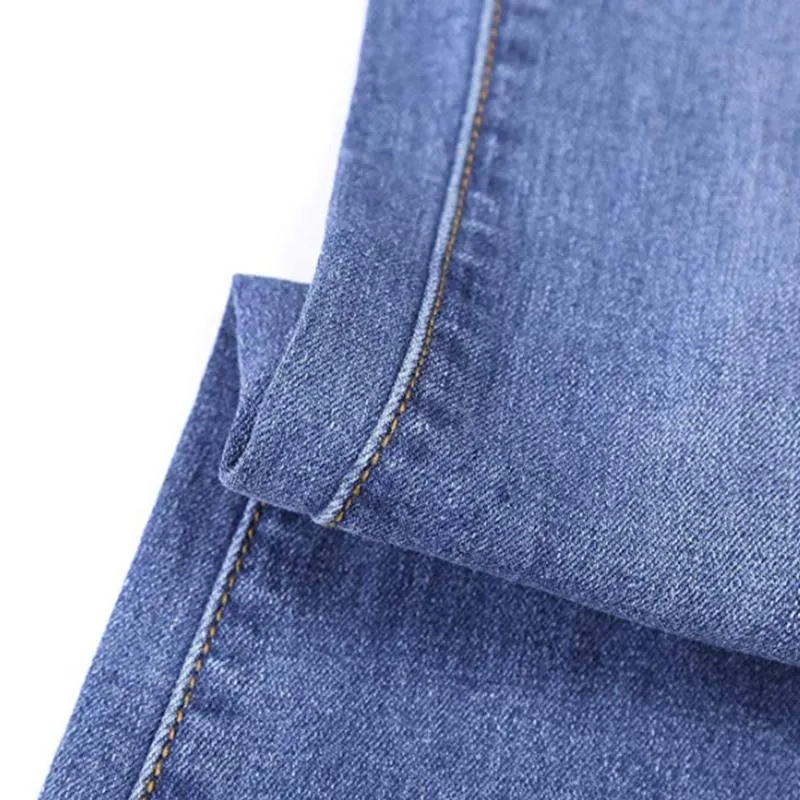 MID WAIST CASUAL BUTTON BELL-BOTTOM JEANS