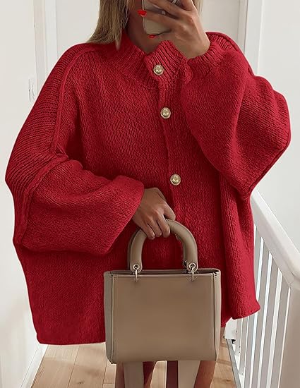 Women's Solid Color Button Cable Knit Cardigan (Buy 2 free shipping)