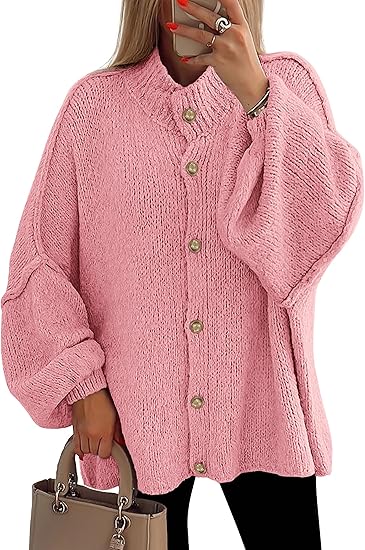 Women's Solid Color Button Cable Knit Cardigan (Buy 2 free shipping)