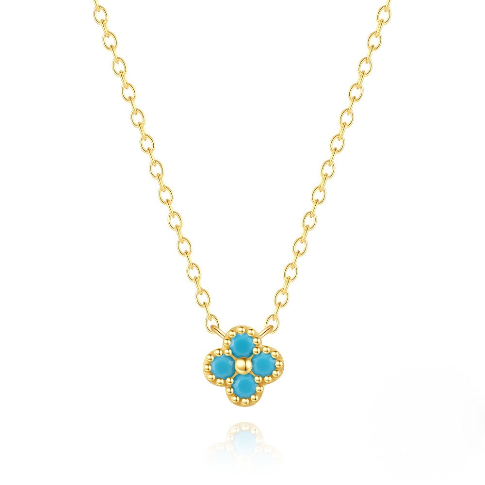 Women's Clover Jewelry Set: Necklace, Earrings & Ring