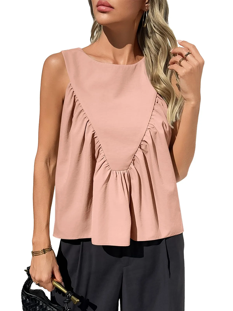 ✨WOMENS PEPLUM BABYDOLL TANK TOPS SUMMER SLEEVELESS LOOSE T SHIRTS (BUY 2 FREE SHIPPING!!!)