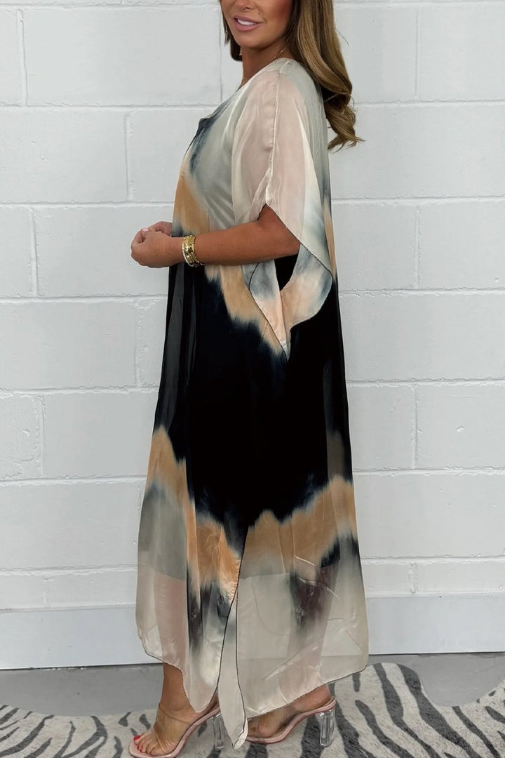 Women's Long Chiffon Maxi Dip Dye Dress (Buy 2 Free Shipping)