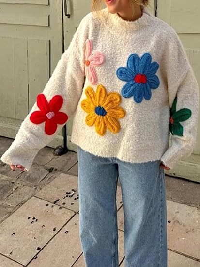 Women's Short Floral Sweater（BUY 2 FREE SHIPPING)