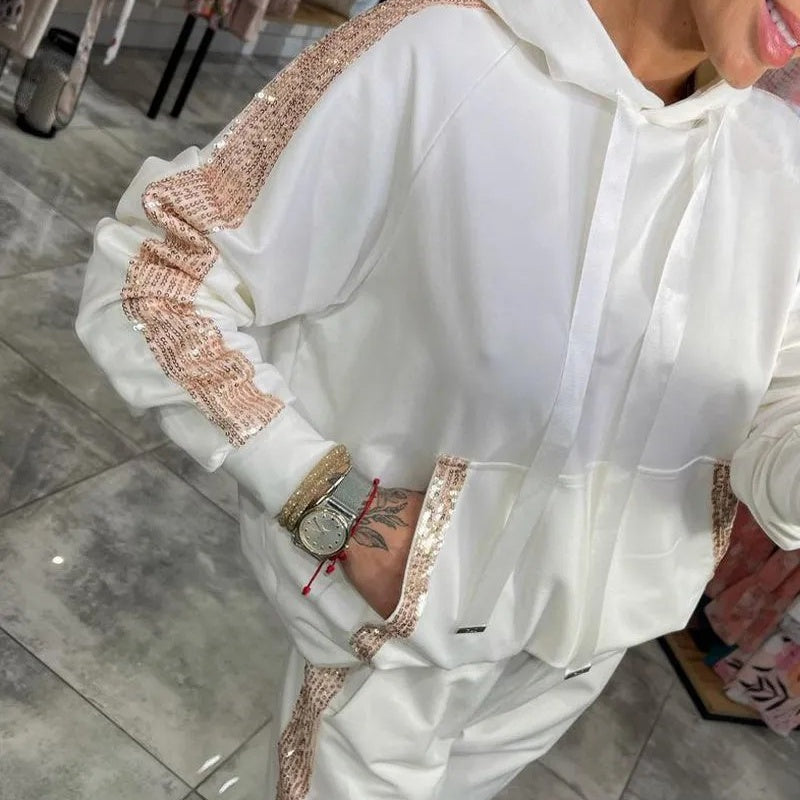 Women’s Drawstring Hooded Tops ＆ Pants 2-Piece Set(BUY 2 FREE SHIPPING)