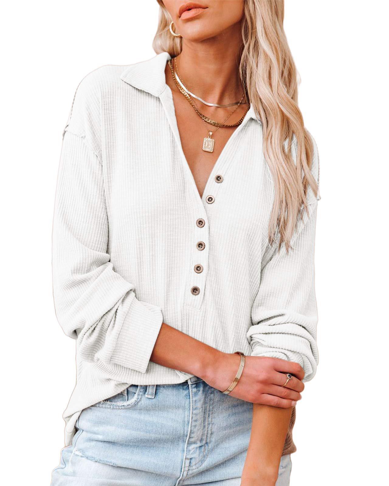 Women's Casual Button Down Relaxed Fit Shirts (Buy 2 Free Shipping)