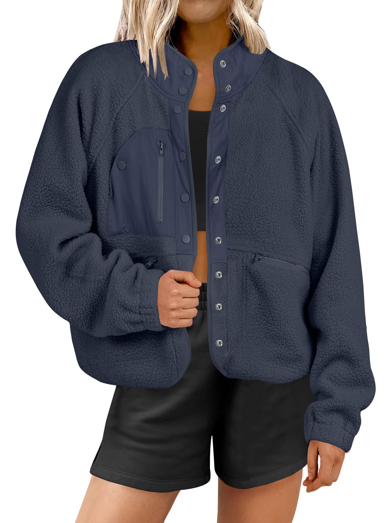 Women's Button Down Fuzzy Fleece Jacket (Buy 2 Free Shipping)