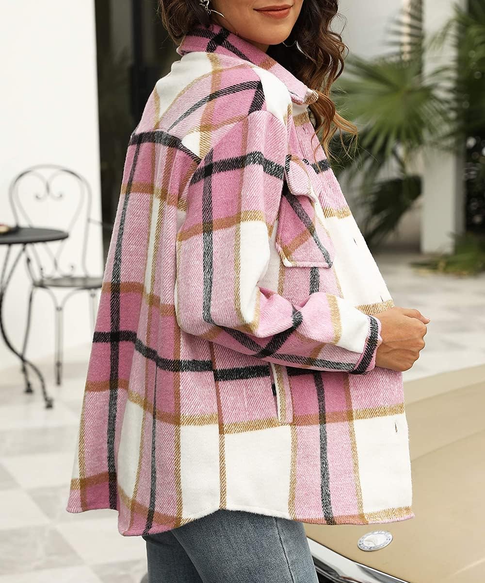 Hot Sale Women's Fall Flannel Plaid Button Down Shirts Jackets (BUY 2 FREE SHIPPING)