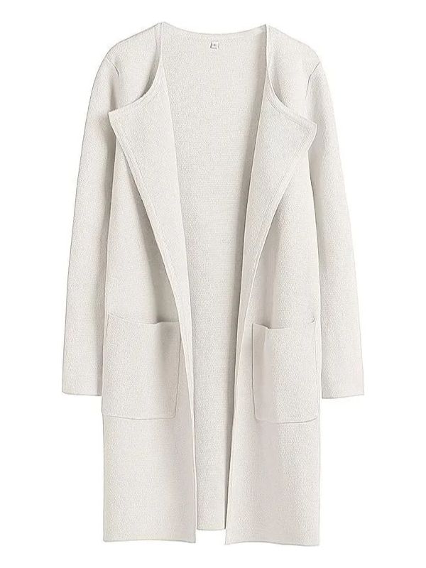 Women's Solid Color Coat Lapel Top Coat with Pockets(BUY 2 FREE SHIPPING)