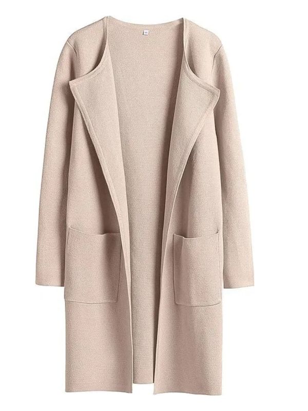 Women's Solid Color Coat Lapel Top Coat with Pockets(BUY 2 FREE SHIPPING)
