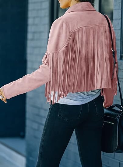 Women's Faux Suede Tassel Cowgirl Jackets