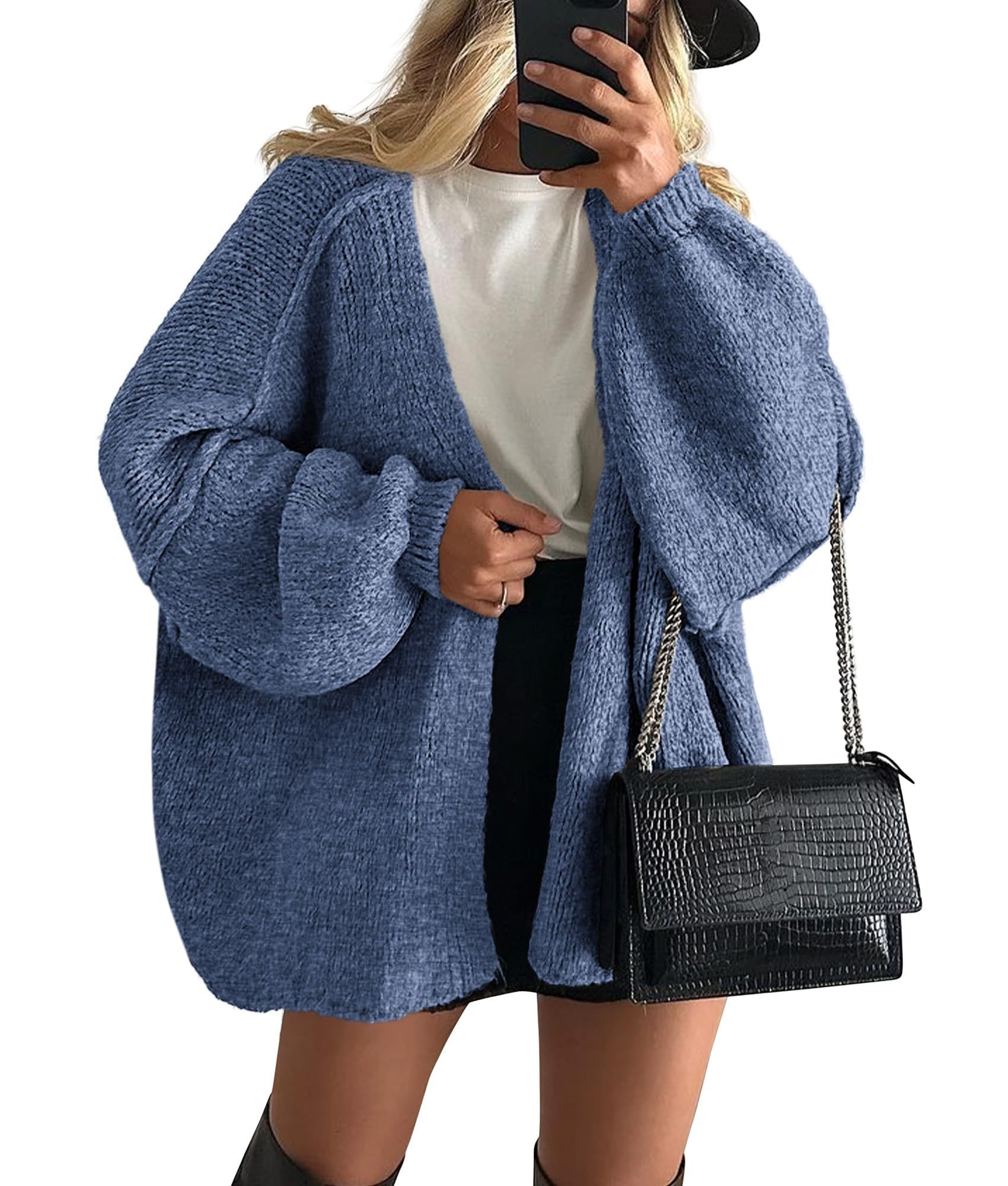 Women's Oversized Balloon Sleeve Knit Cardigan Sweater（BUY 2 FREE SHIPPING)
