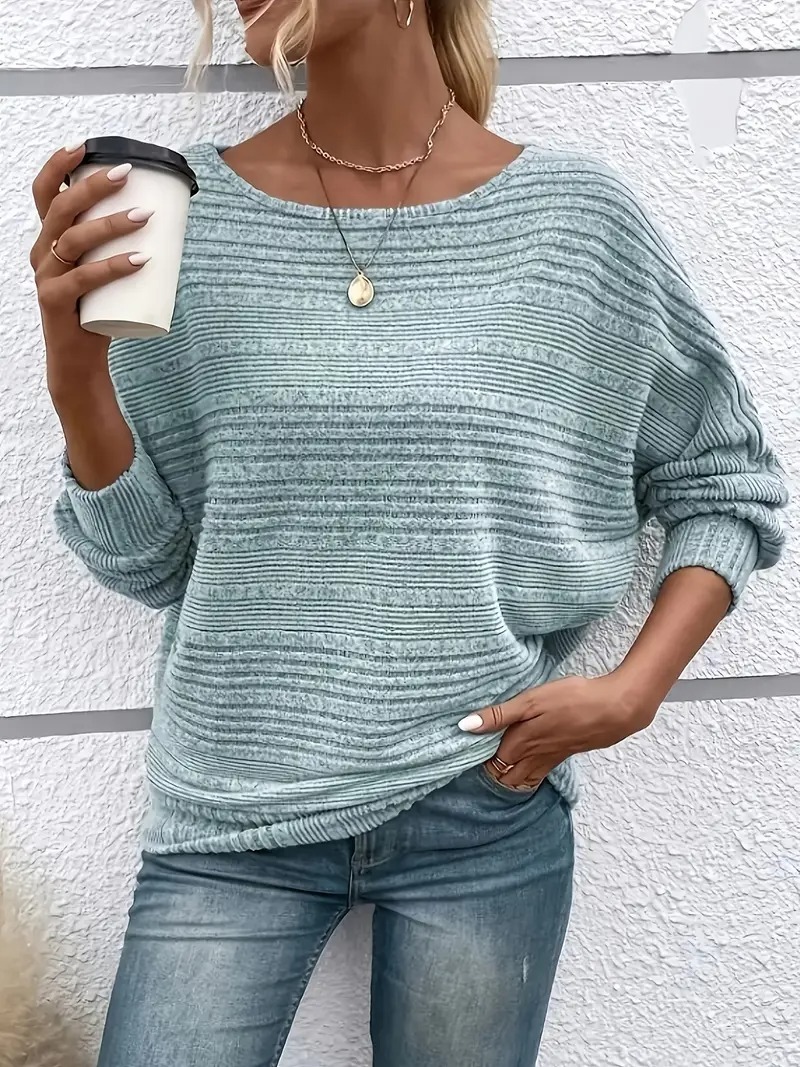 Women's Soft Solid Batwing Sleeve Pullover Long Sleeve Top(BUY 2 FREE SHIPPING)
