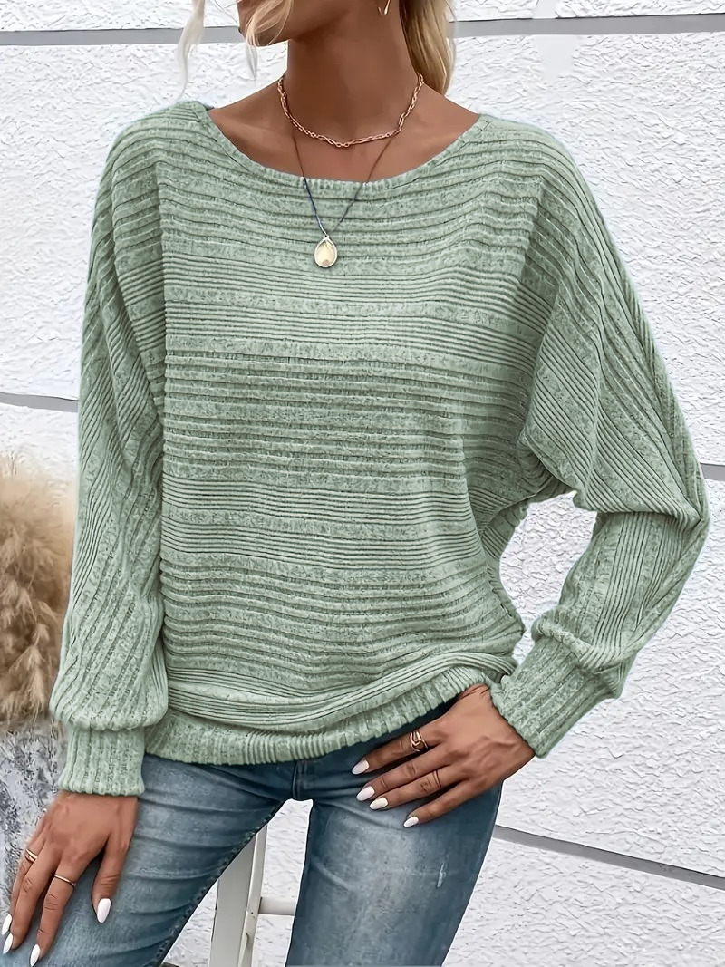 Women's Soft Solid Batwing Sleeve Pullover Long Sleeve Top(BUY 2 FREE SHIPPING)