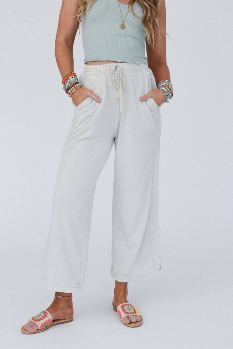 So Comfy Wide Leg Pant Cropped Length (Buy 2 Free Shipping)