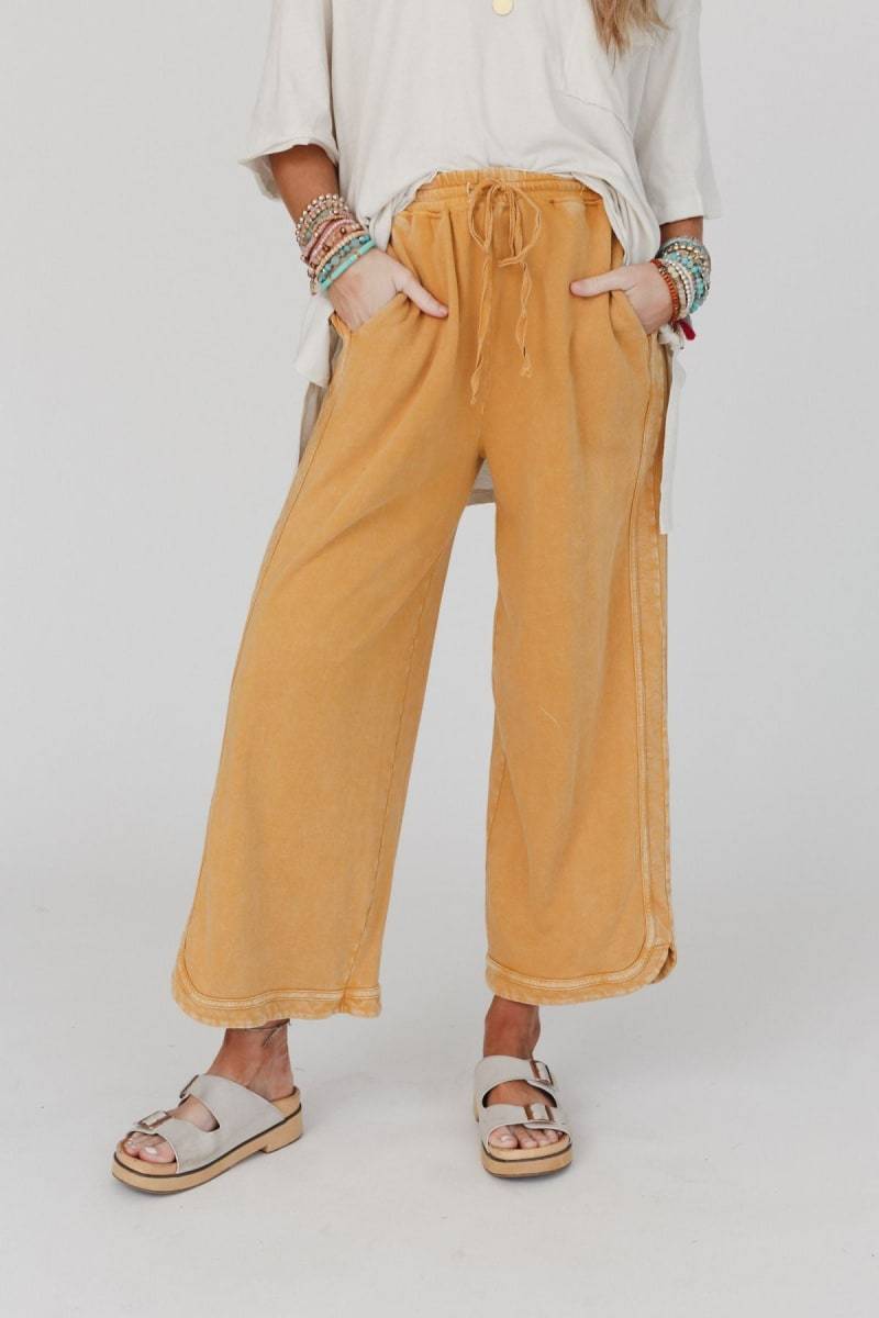 So Comfy Wide Leg Pant Cropped Length (Buy 2 Free Shipping)
