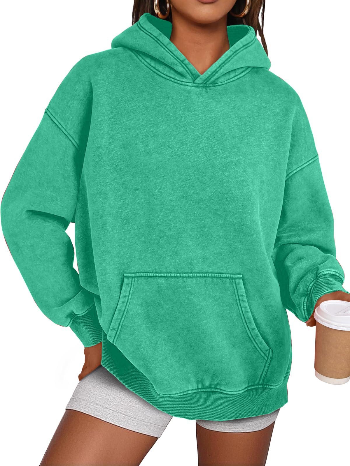 Plush Acid Wash Hoodie Pullover（Buy 2 Free Shipping）