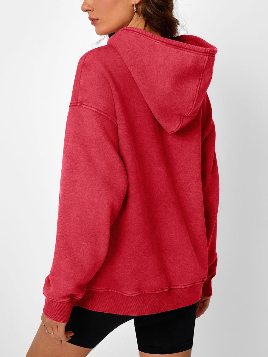 Plush Acid Wash Hoodie Pullover（Buy 2 Free Shipping）
