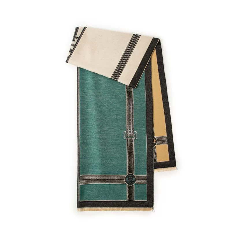 Bohemian horse pattern scarf with fringe trim（BUY 3 FREE SHIPPING)