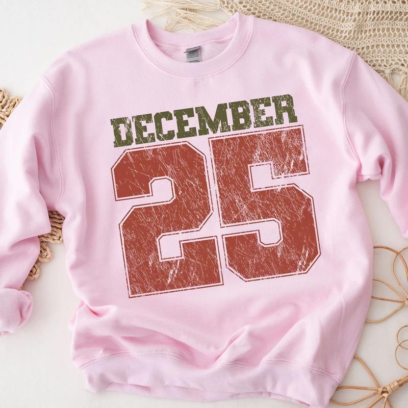 December 25 Retro Christmas Crewneck Sweatshirt (Buy 2 Free Shipping)