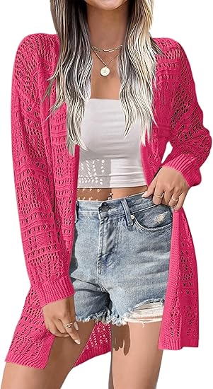 Women's 2025 Summer Lightweight Front Open Bohemian Knit Cardigan(BUY A FREE SHIPPING)