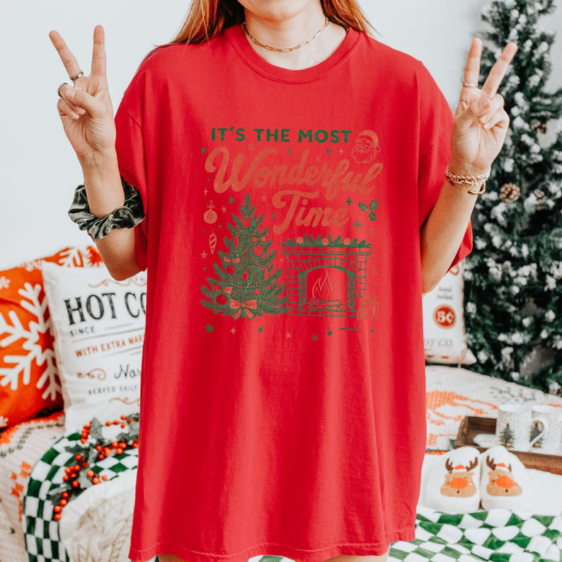 "This is the best time" Christmas T-shirt（BUY 3 FREE SHIPPING)