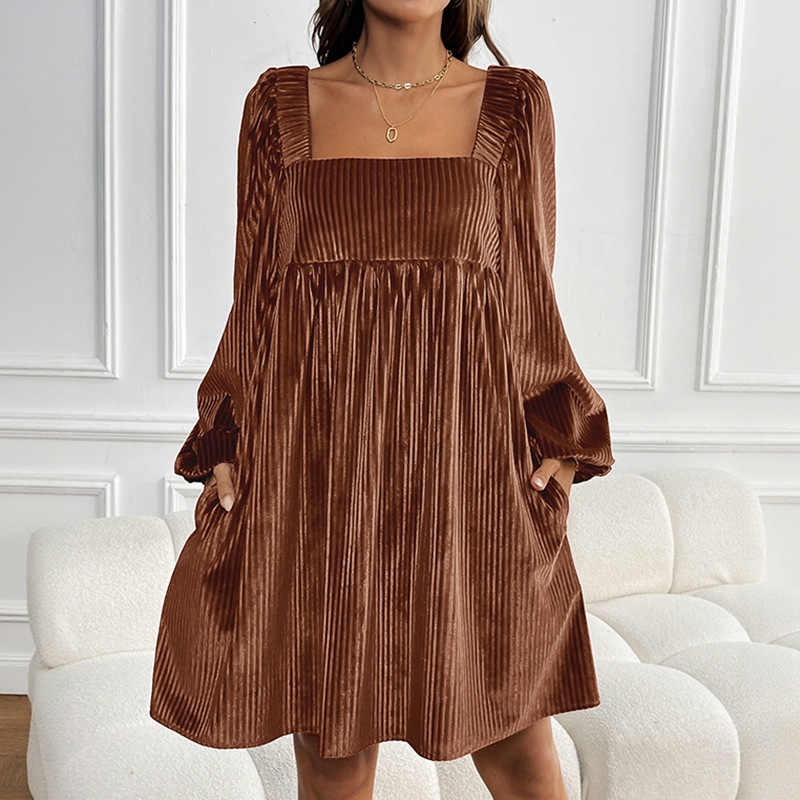 Christmas Velvet Babydoll Tie Back Dress（BUY 2 FREE SHIPPING)