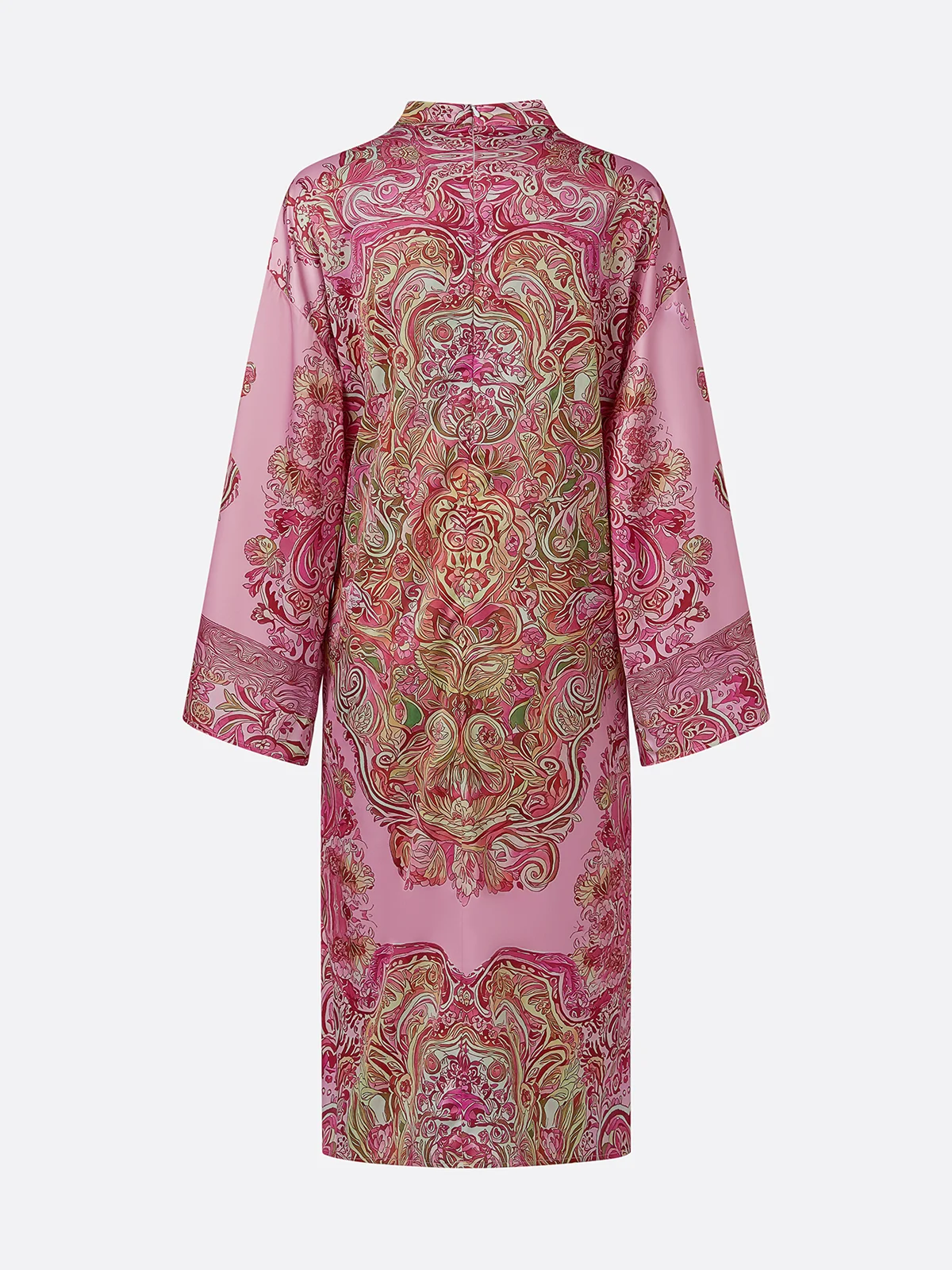 Elegant Paisley Print Relaxed Midi Dress