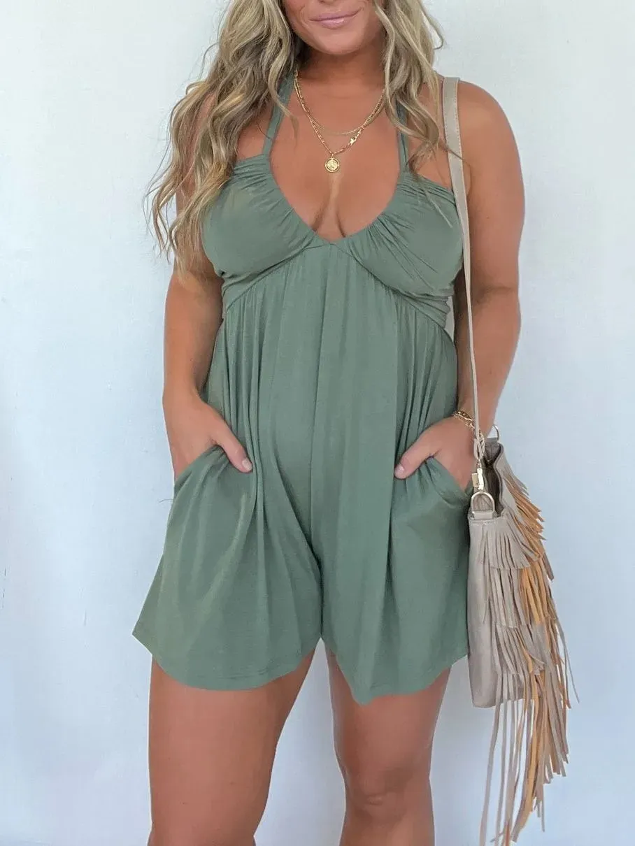 🔥🔥🔥🔥2024 NEW HALTER NECK ROMPER