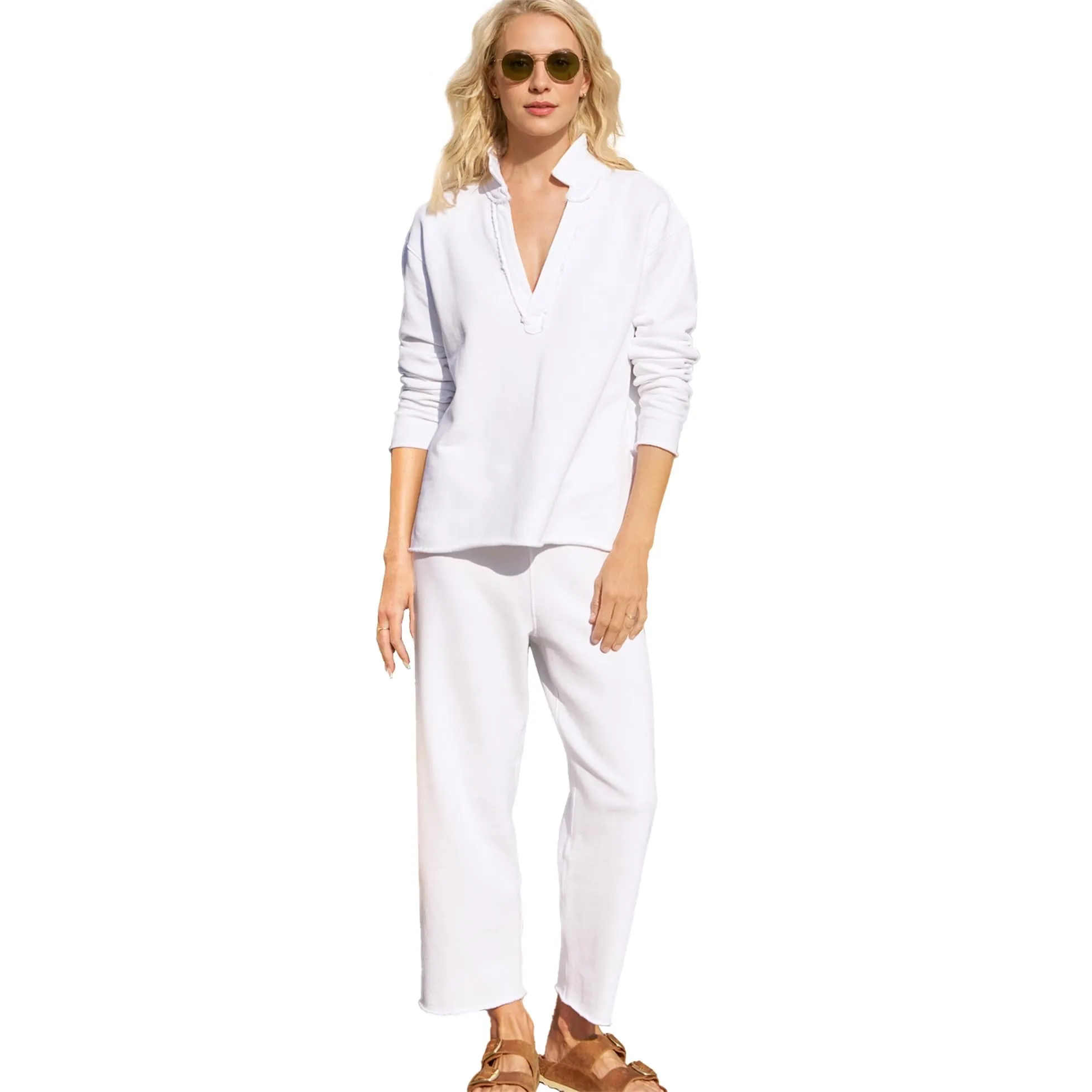 🔥🔥🔥🔥Women's V Neck Pullover Sweatshirts Wide Leg Pants Set(Buy 2 Free Shipping)
