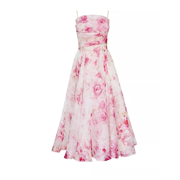 Elegant Print Suspender Dress🍀Summer Sale🍀