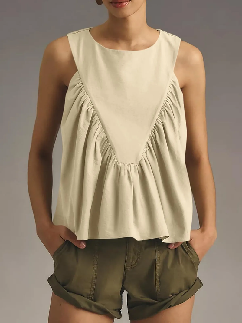 ✨WOMENS PEPLUM BABYDOLL TANK TOPS SUMMER SLEEVELESS LOOSE T SHIRTS (BUY 2 FREE SHIPPING!!!)