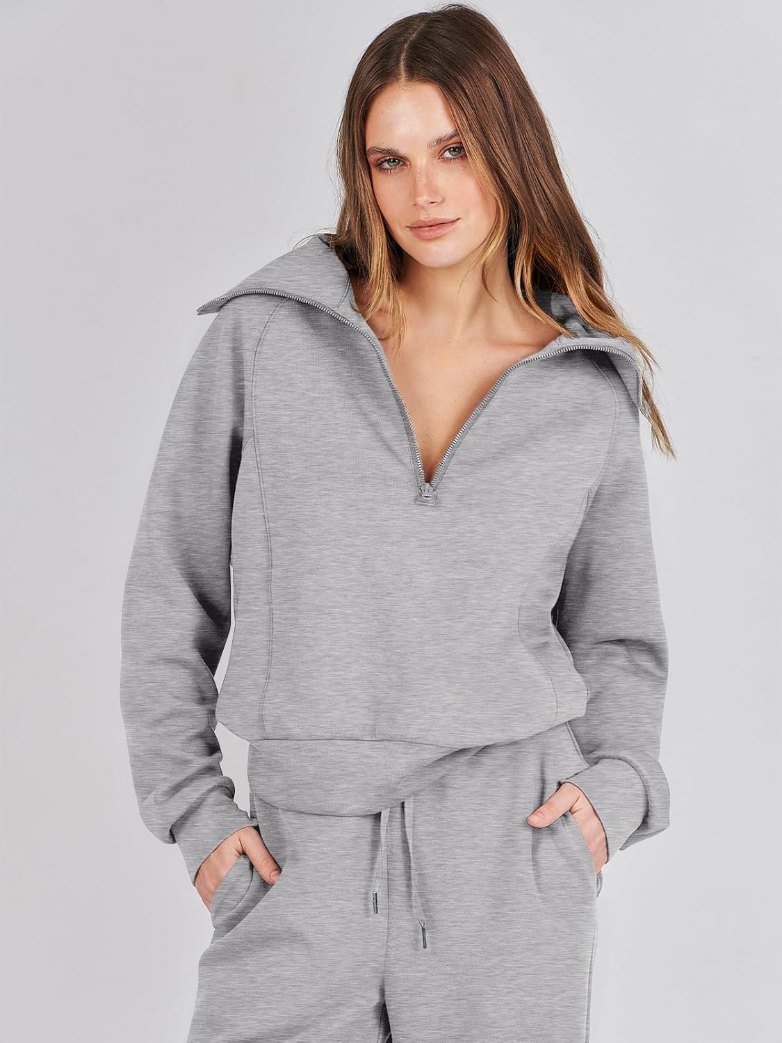 2024 Fall Trendy Outfits Oversized Two Piece Sweatsuit
