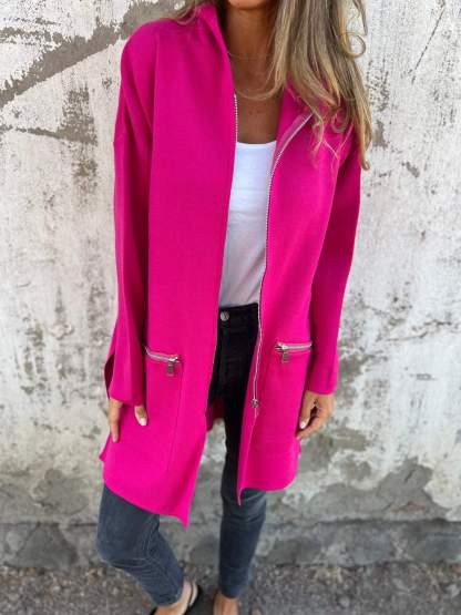 CLEARANCE SALE🔥 Zipper Long Sleeve Hooded Jacket