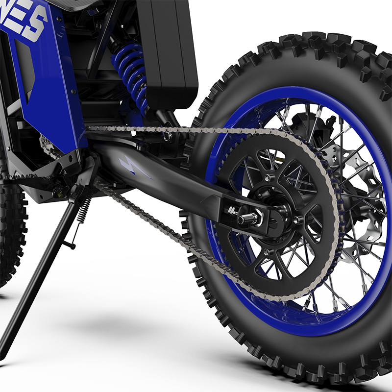Zawes GT1 Offroad Elektro Dirt Bike mit 5400W Motor, 60V 28Ah Batterie, 80 km/h Höchstgeschwindigkeit, 90 km Reichweite und 14"/12" Reifen