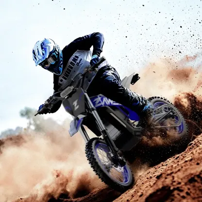 Zawes GT1 Offroad Elektro Dirt Bike mit 5400W Motor, 60V 28Ah Batterie, 80 km/h Höchstgeschwindigkeit, 90 km Reichweite und 14"/12" Reifen